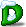 綠色英文字母 D